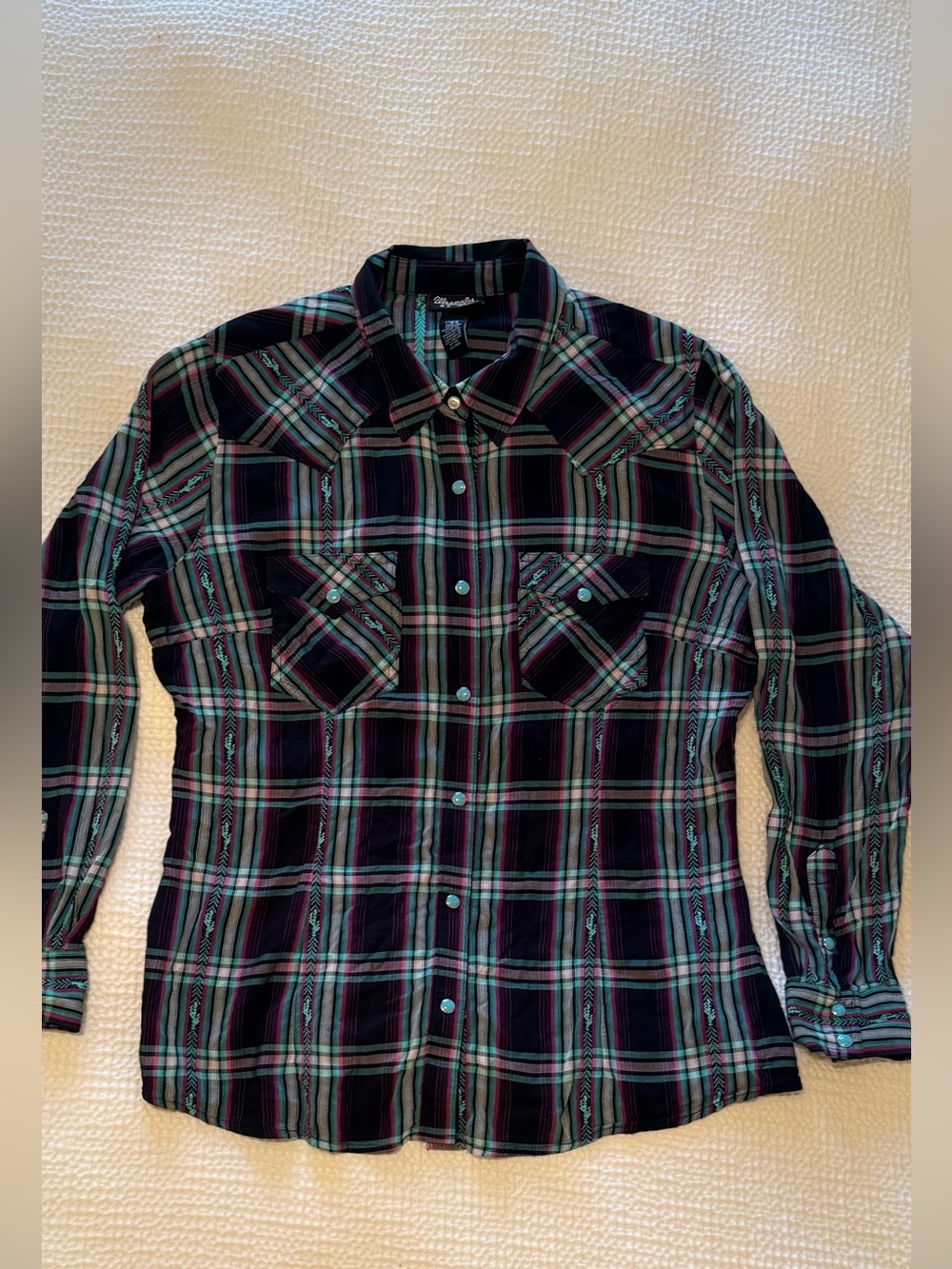 Wrangler Retro | Western Snap Shirt | Size = L - Picture 4 of 12